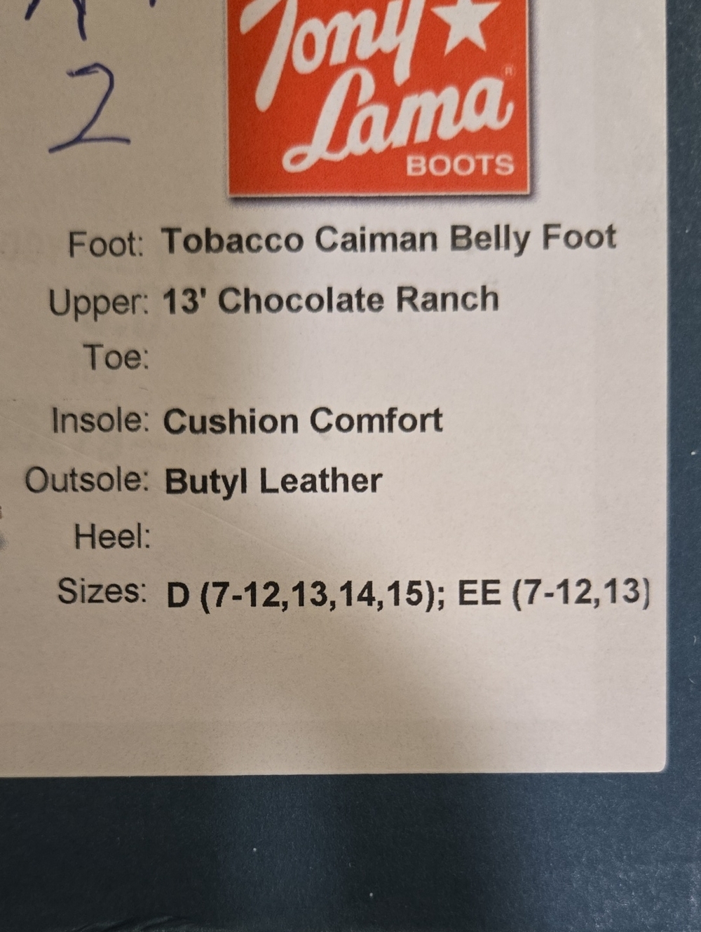 Tony Lama Two-Tone Western Boots - Picture 10 of 10